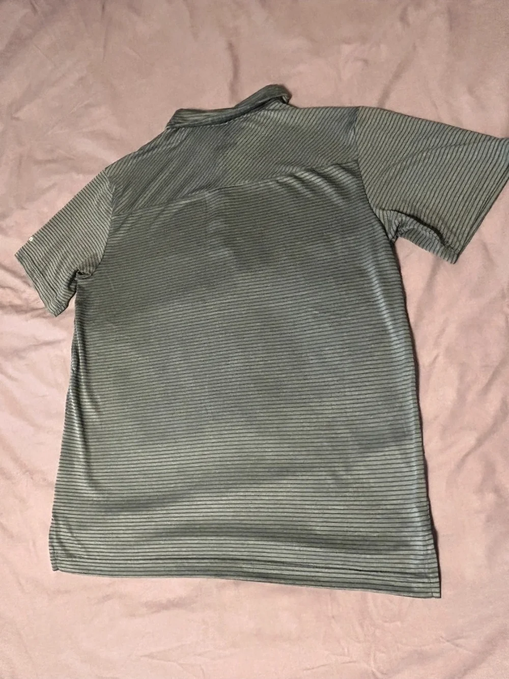 Adidas Men’s Green Striped Polo Shirt 0552